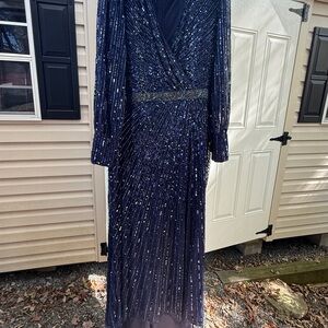 Mac Duggal Elegant Navy Sequin Dress